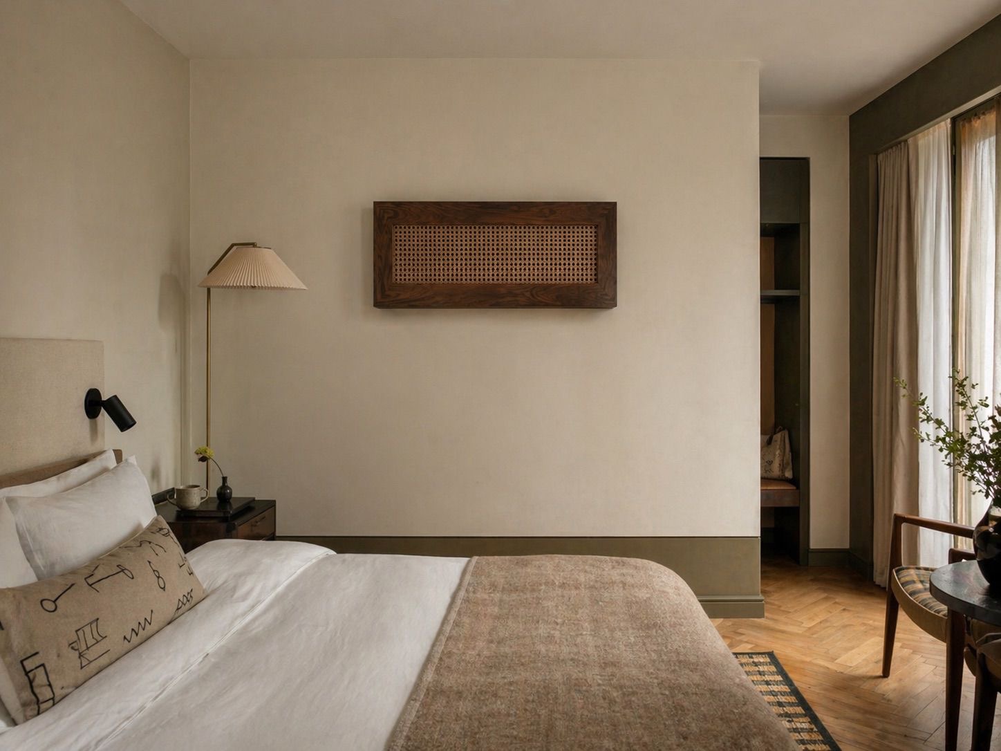 Een rustige wand.